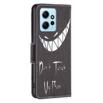 Custodia in pelle con motivo per Xiaomi Redmi Note 12 4G