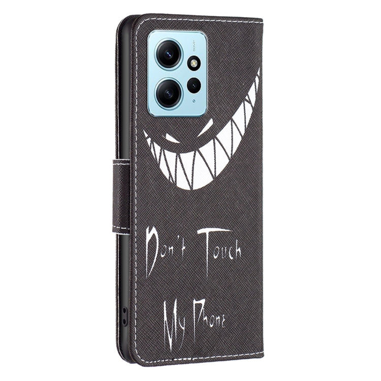 Custodia in pelle con motivo per Xiaomi Redmi Note 12 4G