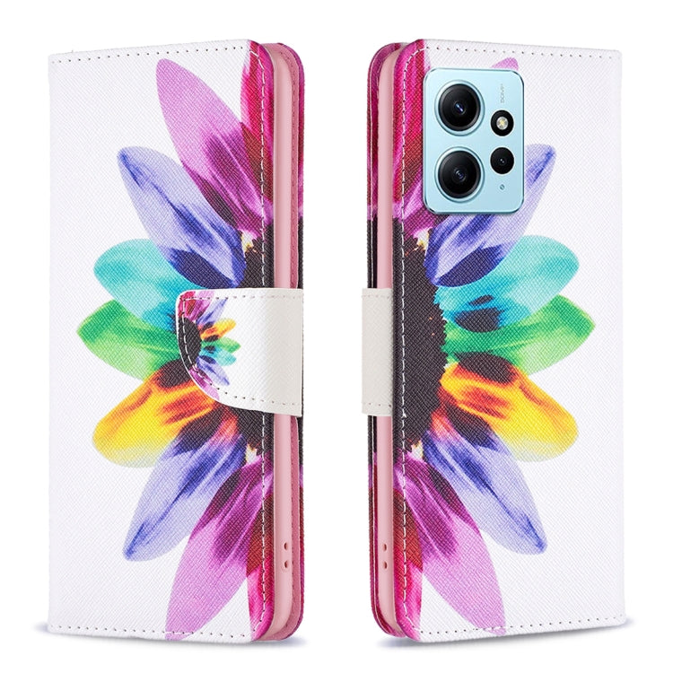 Custodia in pelle con motivo per Xiaomi Redmi Note 12 4G