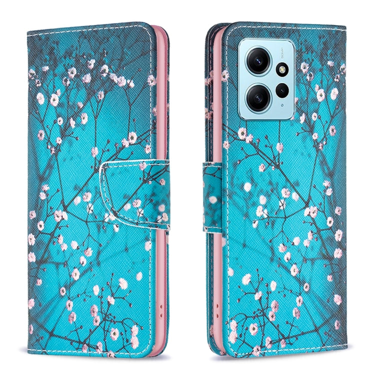 Custodia in pelle con motivo per Xiaomi Redmi Note 12 4G