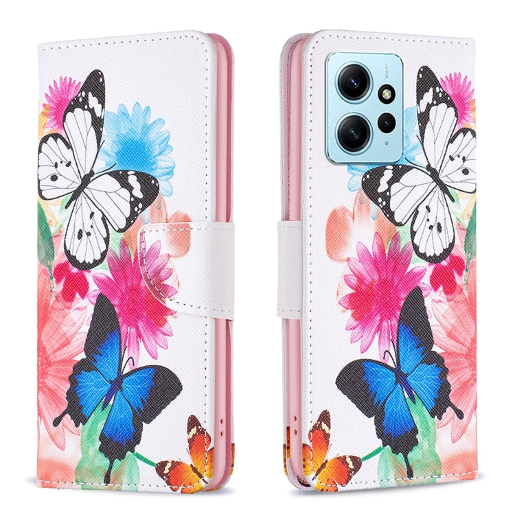 Custodia in pelle con motivo per Xiaomi Redmi Note 12 4G