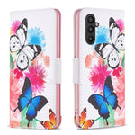 Custodia in pelle con motivo per Xiaomi Redmi Note 12 4G