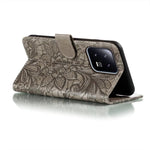 Custodia per telefono in pelle flip goffrata fiore di pizzo, For Xiaomi 13, For Xiaomi Poco C40, For Xiaomi Poco M4 Pro