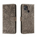 Custodia per telefono in pelle flip goffrata fiore di pizzo, For Xiaomi 13, For Xiaomi Poco C40, For Xiaomi Poco M4 Pro