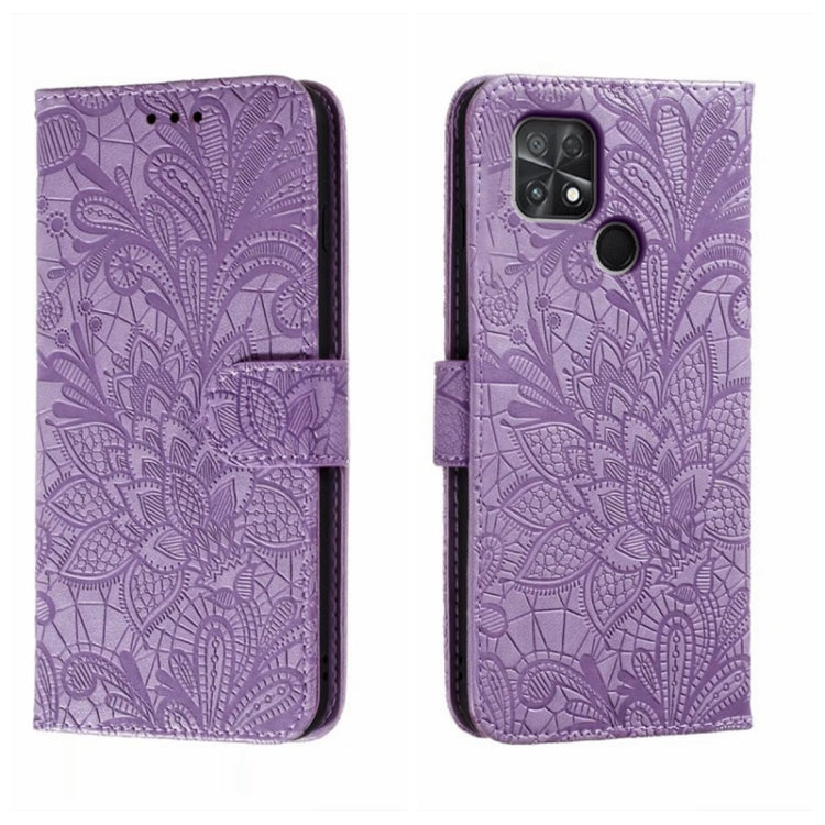 Custodia per telefono in pelle flip goffrata fiore di pizzo, For Xiaomi 13, For Xiaomi Poco C40, For Xiaomi Poco M4 Pro