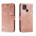 Custodia per telefono in pelle flip goffrata fiore di pizzo, For Xiaomi 13, For Xiaomi Poco C40, For Xiaomi Poco M4 Pro