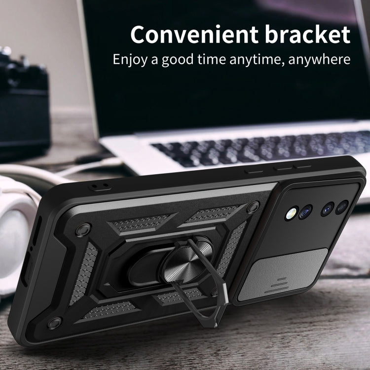 Cover per fotocamera scorrevole Design Custodia per telefono in TPU + PC, For Honor 70 5G