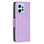 Custodia portafoglio in pelle goffrata per Xiaomi Redmi Note 12 4