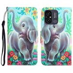Custodia in pelle con disegno per Xiaomi Redmi 12C