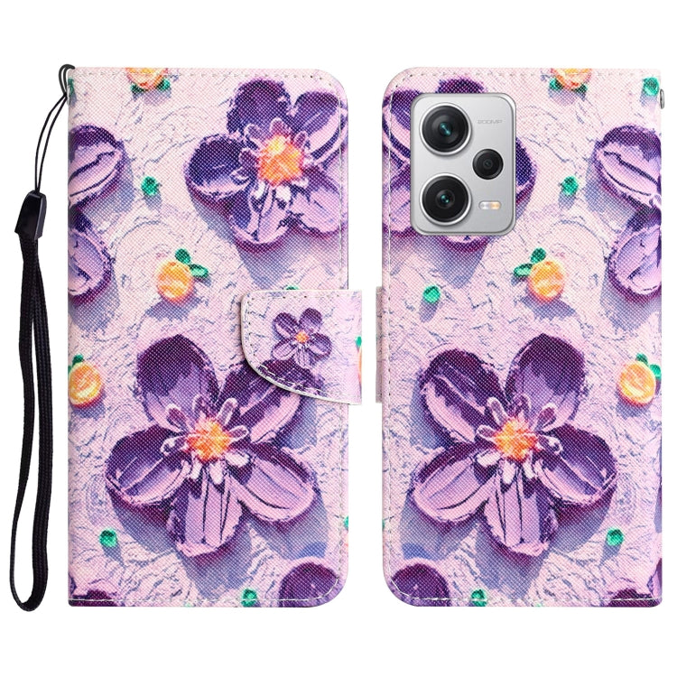 Custodia in pelle con disegno per Xiaomi Redmi Note 12 Pro