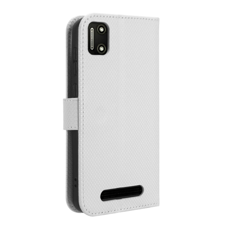 Custodia in pelle con trama a diamante per Itel P40