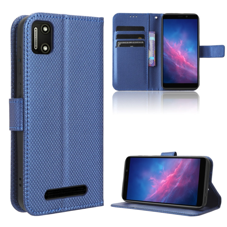 Custodia in pelle con trama a diamante per Itel P40