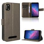 Custodia in pelle con trama a diamante per Itel P40