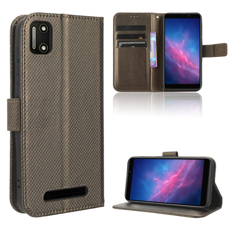 Custodia in pelle con trama a diamante per Itel P40