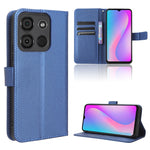 Custodia in pelle con trama a diamante per Itel P40