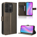 Custodia in pelle con trama a diamante per Itel P40