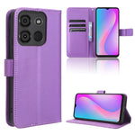 Custodia in pelle con trama a diamante per Itel P40