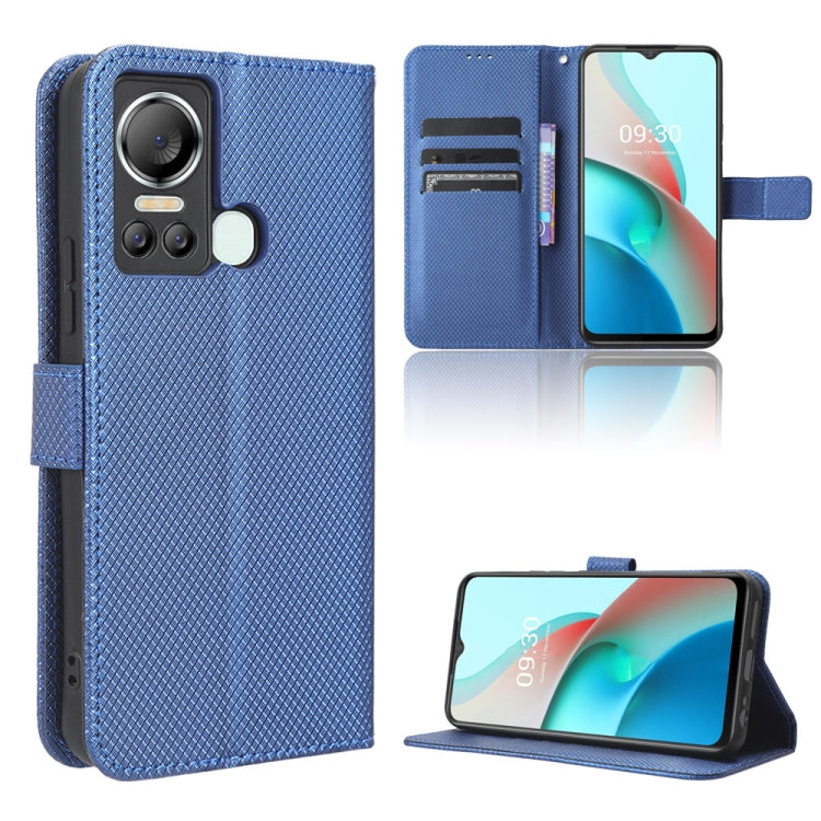 Custodia in pelle con trama a diamante per Itel P40