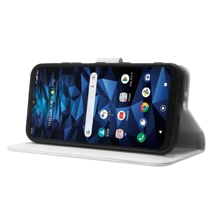 Custodia in pelle con trama a diamante per Kyocera Digno SX3