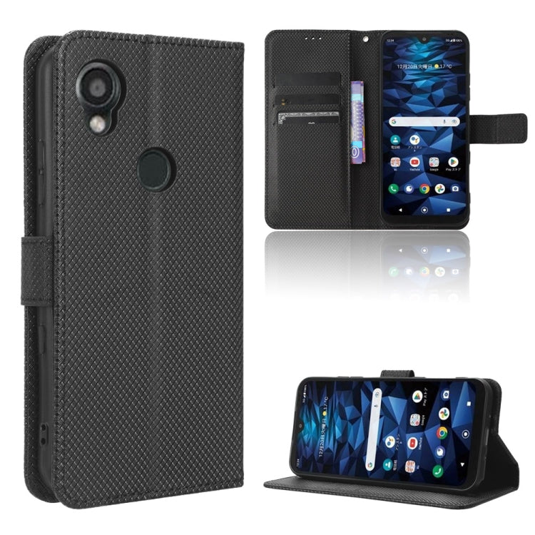 Custodia in pelle con trama a diamante per Kyocera Digno SX3