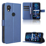 Custodia in pelle con trama a diamante per Kyocera Digno SX3