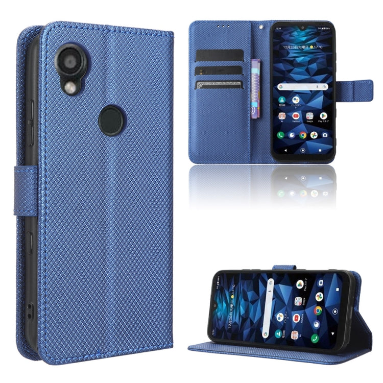 Custodia in pelle con trama a diamante per Kyocera Digno SX3