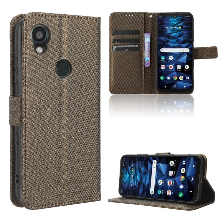 Custodia in pelle con trama a diamante per Kyocera Digno SX3