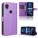 Custodia in pelle con trama a diamante per Kyocera Digno SX3