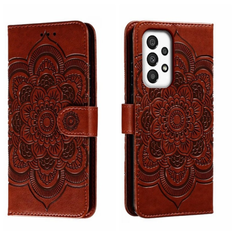 Custodia in pelle con motivo Mandala per Samsung Galaxy A34 5G