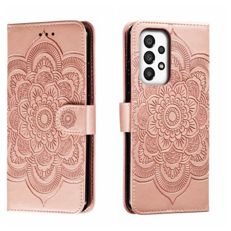 Custodia in pelle con motivo Mandala per Samsung Galaxy A34 5G