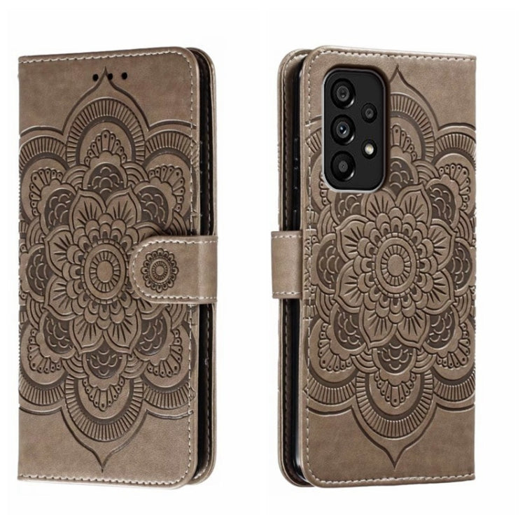 Custodia in pelle con motivo Mandala per Samsung Galaxy A34 5G