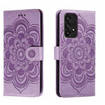 Custodia in pelle con motivo Mandala per Samsung Galaxy A34 5G