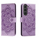 Custodia in pelle con motivo Mandala per Samsung Galaxy A34 5G