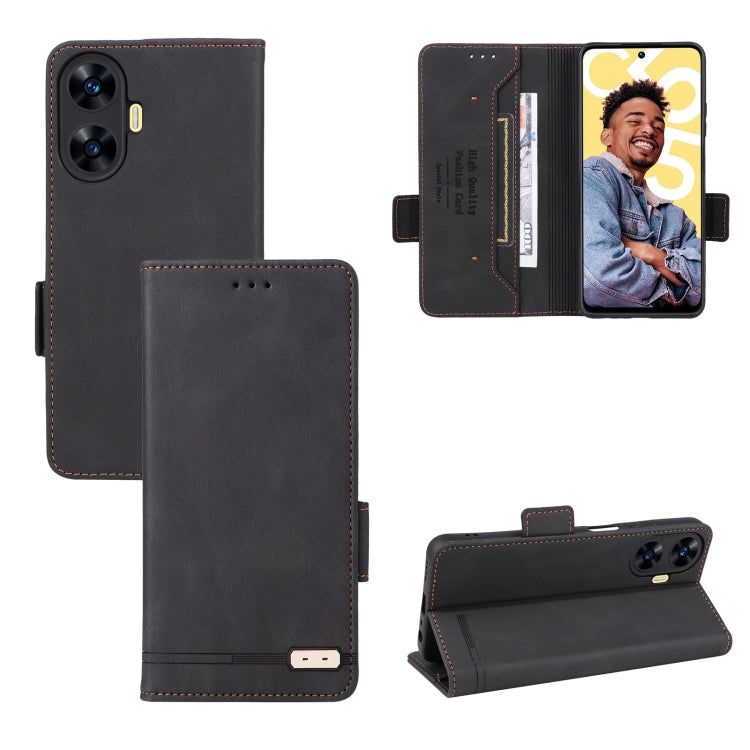 Custodia per telefono in pelle con chiusura magnetica, For Realme C55, For OnePlus Ace 2V
