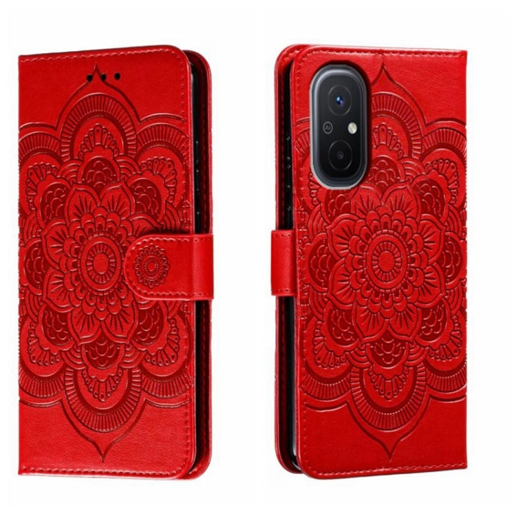Custodia in pelle per telefono con motivo a goffratura Sun Mandala, For Xiaomi Redmi 10C, For Xiaomi Redmi 12C, For Xiaomi Redmi A1
