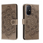 Custodia in pelle per telefono con motivo a goffratura Sun Mandala, For Xiaomi Redmi 10C, For Xiaomi Redmi 12C, For Xiaomi Redmi A1