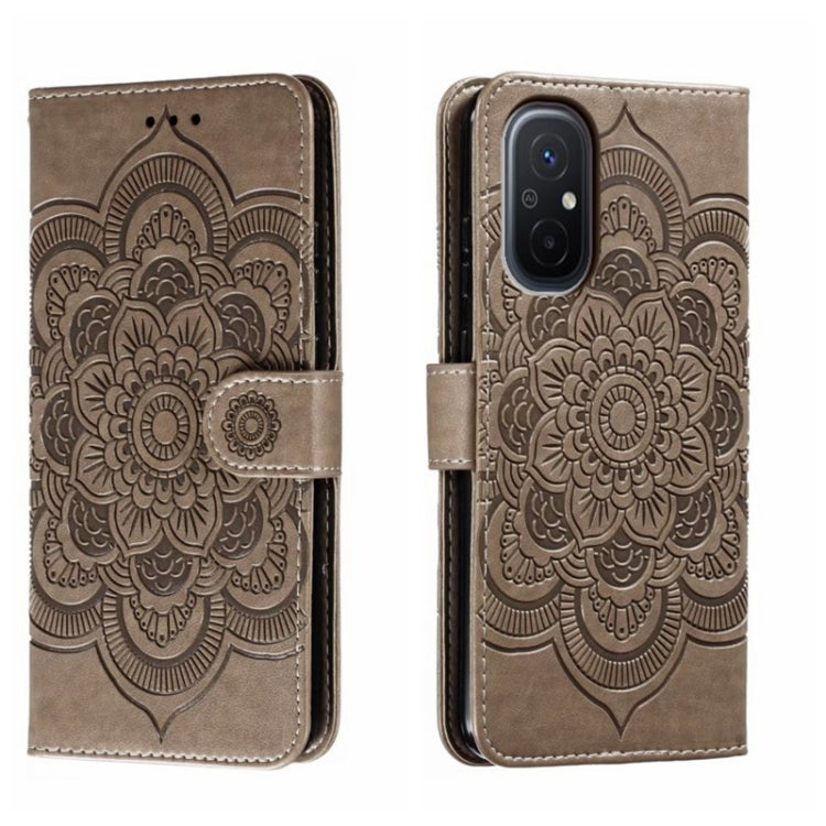 Custodia in pelle per telefono con motivo a goffratura Sun Mandala, For Xiaomi Redmi 10C, For Xiaomi Redmi 12C, For Xiaomi Redmi A1