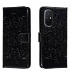 Custodia in pelle per telefono con motivo a goffratura Sun Mandala, For Xiaomi Redmi 10C, For Xiaomi Redmi 12C, For Xiaomi Redmi A1