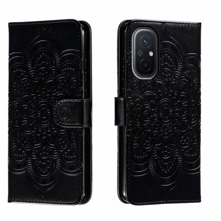 Custodia in pelle per telefono con motivo a goffratura Sun Mandala, For Xiaomi Redmi 10C, For Xiaomi Redmi 12C, For Xiaomi Redmi A1