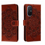 Custodia in pelle per telefono con motivo a goffratura Sun Mandala, For Xiaomi Redmi 10C, For Xiaomi Redmi 12C, For Xiaomi Redmi A1