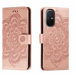 Custodia in pelle per telefono con motivo a goffratura Sun Mandala, For Xiaomi Redmi 10C, For Xiaomi Redmi 12C, For Xiaomi Redmi A1
