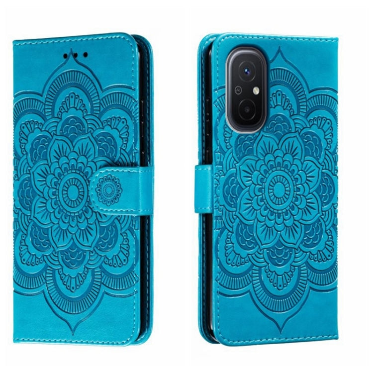 Custodia in pelle per telefono con motivo a goffratura Sun Mandala, For Xiaomi Redmi 10C, For Xiaomi Redmi 12C, For Xiaomi Redmi A1