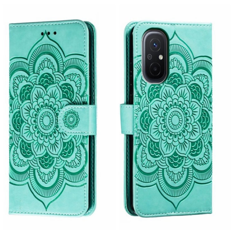 Custodia in pelle per telefono con motivo a goffratura Sun Mandala, For Xiaomi Redmi 10C, For Xiaomi Redmi 12C, For Xiaomi Redmi A1