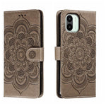Custodia in pelle per telefono con motivo a goffratura Sun Mandala, For Xiaomi Redmi 10C, For Xiaomi Redmi 12C, For Xiaomi Redmi A1