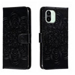 Custodia in pelle per telefono con motivo a goffratura Sun Mandala, For Xiaomi Redmi 10C, For Xiaomi Redmi 12C, For Xiaomi Redmi A1