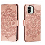 Custodia in pelle per telefono con motivo a goffratura Sun Mandala, For Xiaomi Redmi 10C, For Xiaomi Redmi 12C, For Xiaomi Redmi A1