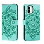Custodia in pelle per telefono con motivo a goffratura Sun Mandala, For Xiaomi Redmi 10C, For Xiaomi Redmi 12C, For Xiaomi Redmi A1