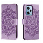Custodia in pelle per telefono con motivo a goffratura Sun Mandala, For Xiaomi Redmi Note 12 Pro 5G Global, For Xiaomi 12 Lite, For Xiaomi 13