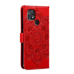 Custodia in pelle per telefono con motivo a goffratura Sun Mandala, For Xiaomi Poco C40, For Xiaomi Poco M4 Pro