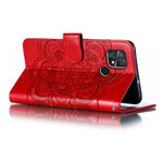Custodia in pelle per telefono con motivo a goffratura Sun Mandala, For Xiaomi Poco C40, For Xiaomi Poco M4 Pro